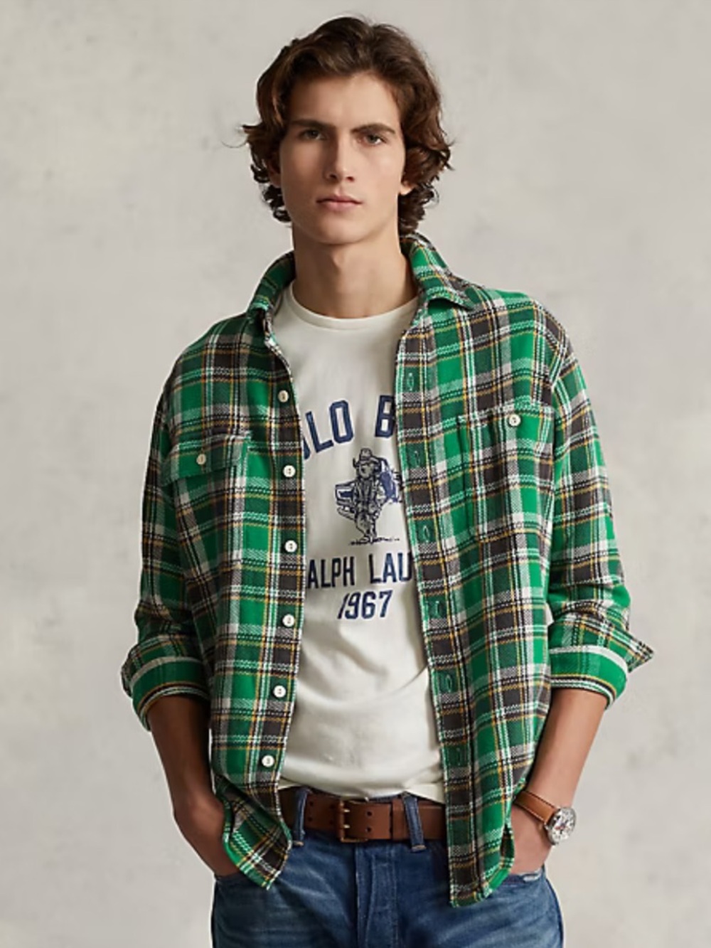 Polo Classic Fit Plaid Flannel Workshirt